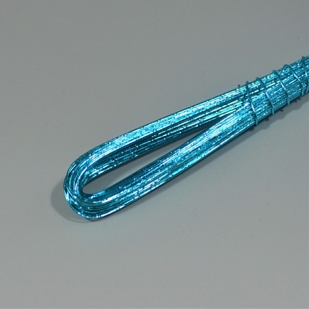 Проволока флористическая 0,8мм х 60см голубая (25шт)