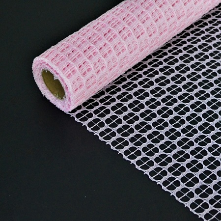 Сетка для упаковки 50см х4,5 м Крошет в рулоне ткань "розовая" (1шт)