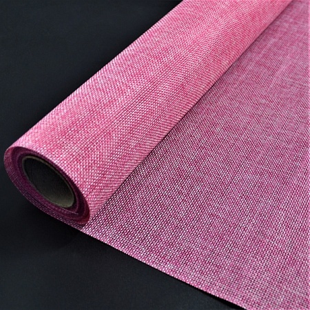 Ткань лен 50см х 4,5м в рулоне розовый (1шт)