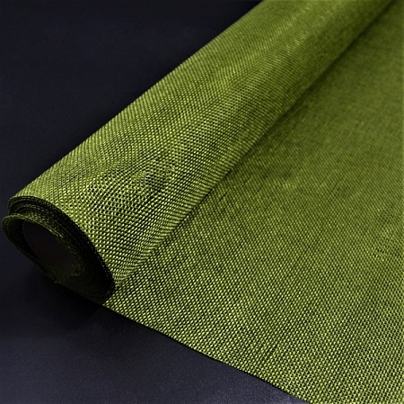 Ткань лен 50см х 4,5м в рулоне оливково-зелёный (1шт)