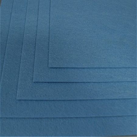 Фетр 2мм 20*30см, тёмно-голубой  (цена за упаковку 10шт)