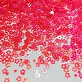 Пайетки - звездочки 4мм 500г пластик, малиновые (1уп)