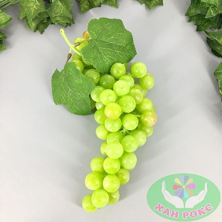 Виноград круглый гроздь 30см резина зеленый (1шт)