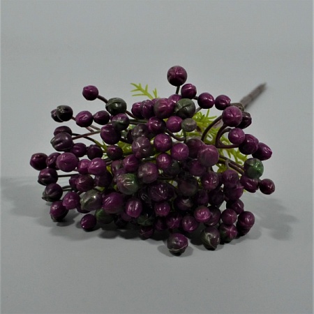 Букет ягод h27см пластик фиолетовый (745)