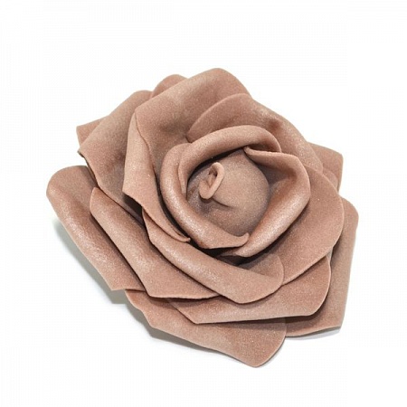 Роза 8см фоамиран коричневая(20шт)