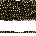 Шнур декоративный 5мм х 10м плоский с золотом черный (1шт)