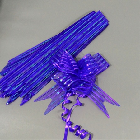 Бант-бабочка 5см ткань/бумага фиолетовый (10шт)