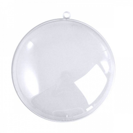 Шар прозрачный плоский 10см пластик (12шт)