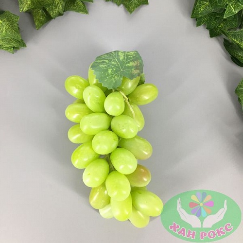 Виноград овальный гроздь 18см резина зеленый (1шт)