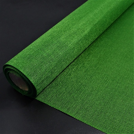 Ткань лен 50см х 4,5м в рулоне зелёный (1шт)
