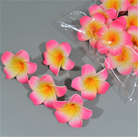 Цветок Гавайский 5см фоамиран розовый (30шт)