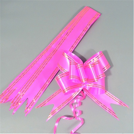 Бант-бабочка 4,5см бумага розовый (10шт)