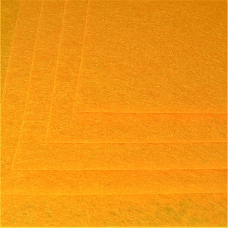 Фетр 1мм 20*30см,  желто-оранжевый (цена за упаковку 10шт)