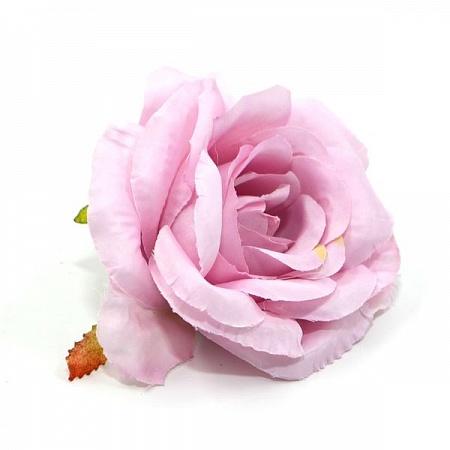 Роза голова 11 см ткань лиловая (12шт)