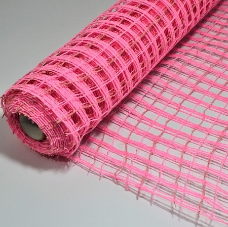 Сетка для упаковки 53смх5м в рулоне натуральная розовая (1шт)