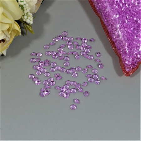 Алмазы 0,5ммх0,5мм 500г мелкие пластик ярко-пурпурный