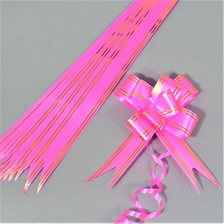Бант-бабочка 2,8см бумага розовый (10шт)