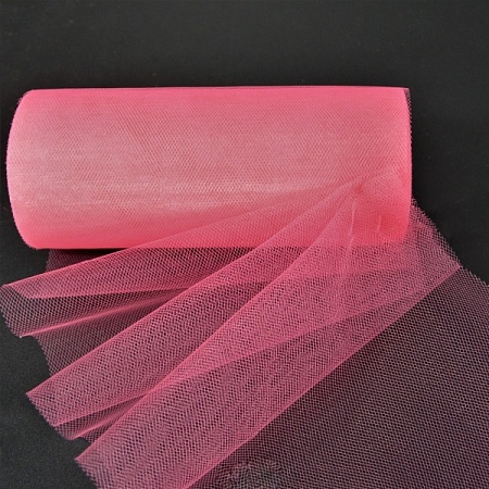 Фатин 15см х 9м в рулоне розовато-коралловый (1шт)