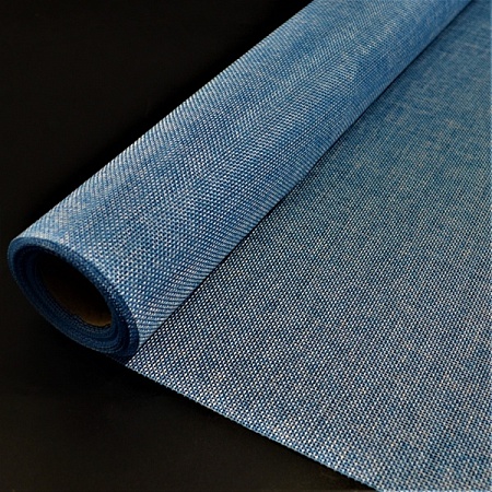 Ткань лен 50см х 4,5м в рулоне светло-синий (1шт)