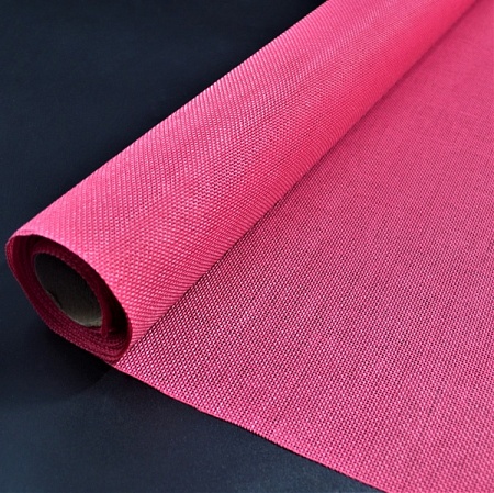 Ткань лен 50см х 4,5м в рулоне ярко-розовый (1шт)