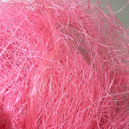 Сизалевое волокно 100г розовое