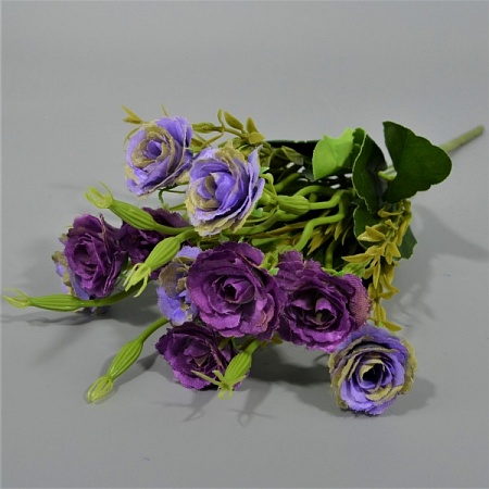 Букет розы  h35см двухцветных ткань сиренево-фиолетовый (30-24)