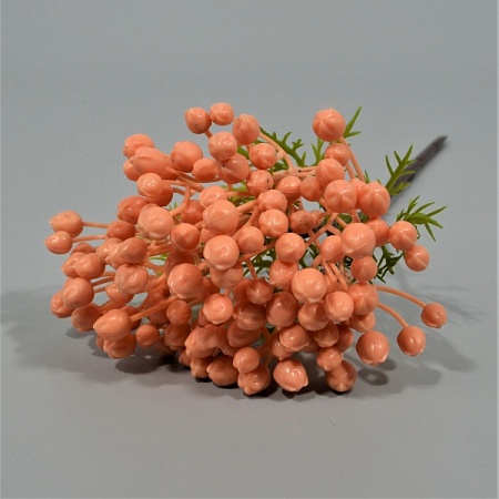 Букет ягод h27см пластик персиковый (745)