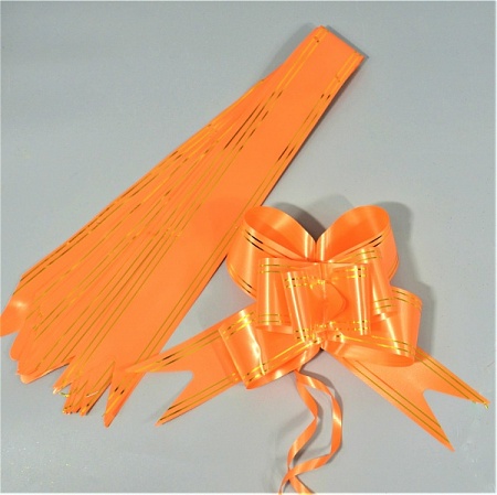 Бант-бабочка 4,5см бумага оранжевый (10шт)