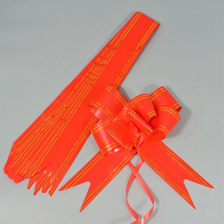 Бант-бабочка 4,5см бумага красный (10шт)