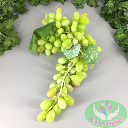 Виноград овальный гроздь 45см резина зеленый (1шт)