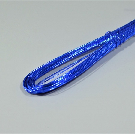 Проволока флористическая 0,8мм х 60см синяя (25шт)